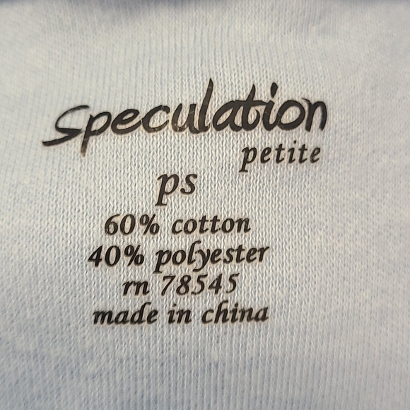 (978) Speculation Petite Woman's Long Sleeve Turtleneck, Size: PS Light Blue - Picture 14 of 16